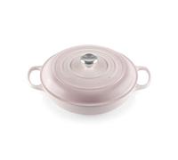 Le Creuset Signature 21180307774430 Casserole ronde en fonte Ø 30 cm 3,5 l Compatible tous feux dont induction 5,555 kg Shell Rose