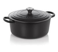 Le Creuset Cocotte Signature en Fonte Émaillée avec Couvercle, 28 cm, Ronde, 6,7 L, 6,125 kg, Noir Mat, 21177280000430