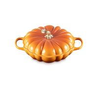 Le Creuset Signature Cocotte en fonte peu profonde en forme de citrouille 28 cm Marronier/Persimmon