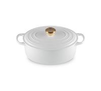 Le Creuset – Cocotte ovale Signature – en fonte émaillée 29 cm – Blanc