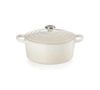 Le Creuset – Cocotte Signature en fonte émaillée ronde 22 cm 3,3 L avec couvercle Meringue