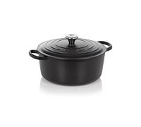 Le Creuset Cocotte ronde Signature 21177260000430 en fonte 26 cm 5,3 l Noir Mat