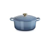 Le Creuset Signature Enamelled Cast Iron Round Casserole Dish With Lid, 28 cm, 6.7 Litres, Chambray, 21177284344441