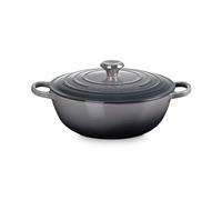 Le Creuset Signature La Marmite en Fonte, Ø 28 cm, Compatible tous feux et induction, Volume : 4,9 L, 4,93 kg, Flint, 21114284440430