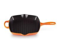 Le Creuset - Skillet gril carré Signature - Fonte émaillée 26 x 26 cm - Volcanique