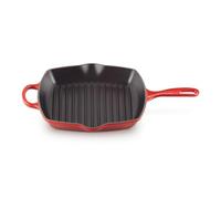 LE CREUSET Skillet Gril en Fonte Émaillée, Carré, 26 cm, 2,86 kg, Cerise, 20183260600422