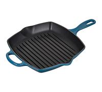 LE CREUSET Skillet Gril en Fonte Émaillée, Carré, 26 cm, 2,86 kg, Deep Teal, 20183266420422