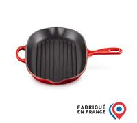 LE CREUSET Skillet gril ovale en fonte émaillée 32 cm Cerise