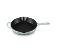 LE CREUSET Skillet profond en fonte émaillée Signature avec poignée d'assistance et deux becs verseurs, 26 cm, 2 litres, Sea Salt, 20187267170422