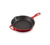 Le Creuset Skillet profond en fonte émaillée Signature avec poignée d'assistance et deux becs verseurs, 26 cm, 2 litres, Cerise, 20187260600422