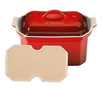 Le Creuset Terrine Rectangulaire, Avec Presse, 18 x 11 cm, Céramique, Cerise, 91008408064000