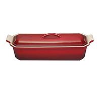Le Creuset Terrine Rectangulaire, Avec Presse, 32 x 11 cm, Céramique, Cerise, 91008432064000
