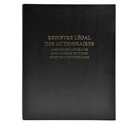 Le Dauphin - Réf. 942D Classeur juridique noir registres légal des ACTIONNAIRES - 4 anneaux - 108 feuillets numérotés Assemblée Générale, mouvement de titres, fiches actionnaires - Format A4