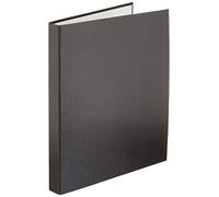 Le Dauphin - Réf. 955079D Classeur noir neutre sans marquage - dos 37 mm - 4 anneaux - couverture plastique, intérieur papier livré avec recharge de 100 feuillets numérotés et perforés - Format A4