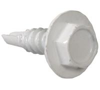 Le groupe Hillman Groupthe Hillman 35247 Tête hexagonale Rondelle Blanc Vis autoperceuse galvanisées 8 x 9/16 100-Pack