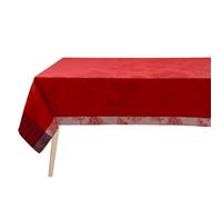LE JACQUARD FRANÇAIS 29005 Souveraine Carmin Nappe en lin 175 x 250 cm