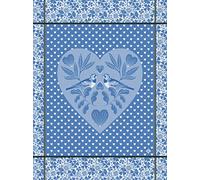 Le Jacquard Français Amour Celeste 27449 Torchon en coton 80 x 60 cm