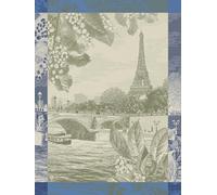 LE JACQUARD FRANÇAIS Paris sur Seine Tuileries Torchon en coton 60 x 80 cm