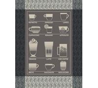 Le Jacquard FRANÇAIS Torchon Barista Ristretto en Coton 60 x 80 cm