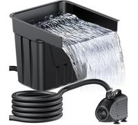 Le kit de piscine extérieure avec cascade POPOSOAP comprend une pompe à eau, un tuyau ondulé et un matériau filtrant.