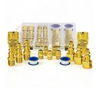 LE LEMATEC Raccords pour outils pneumatiques ; raccords d'air à connexion rapide pour compresseur d'air NPT 6,35 mm ; ensemble de 15 pièces