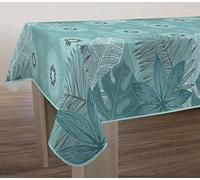 Le linge de Jules Nappe Anti-Taches Celadon - Carrée 150 x 150 cm