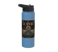 Le Louvre Paris France Art Déco Fond Noir Stainless Steel Insulated Water Bottle