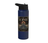 Le Louvre Paris France Art Déco Fond Noir Stainless Steel Insulated Water Bottle