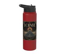 Le Louvre Paris France Art Déco Fond Noir Stainless Steel Insulated Water Bottle