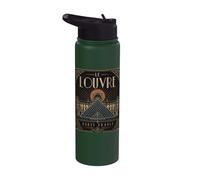 Le Louvre Paris France Art Déco Fond Noir Stainless Steel Insulated Water Bottle