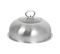 Le Marquier Cloche de cuisson en acier inoxydable avec couvercle en verre