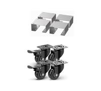 Le Marquier Kit roues pour 1 meuble de cuisine extérieur Noir