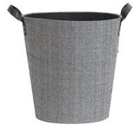LE MARQUIER - Panier A Bûches Et A Granules Dama Rond Gris Gris G