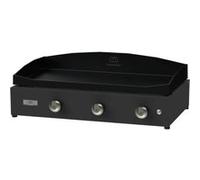 Le Marquier Plancha gaz Pure 375 PLVP375E 3 brûleurs à poser Noir 75x40 cm