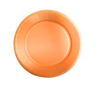 LE NAPPAGE ARTS DE LA TABLE 20 assiettes en carton compostable diam 18 cm 100% Nature Orange