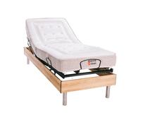 Le Nuit Paisible Duo - 80x200, Bois, Le Rêve Idéal - Matelas Hybride Ressorts