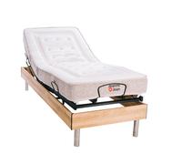 Le Nuit Technique Duo - Bois, 90x200, Le Rêve Idéal - Matelas Hybride Ressorts