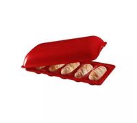 LE PAIN Moule à Mini baguettes d´Emile HENRY Rouge Grand Cru SC
