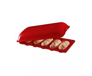 LE PAIN Moule à Mini baguettes d´Emile HENRY Rouge Grand Cru SC