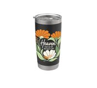 Le paradis, en haut de ma liste de choses à faire, Boho Floral Gobelet isotherme en acier inoxydable double paroi