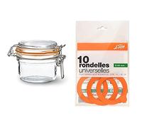 Le Parfait - Lot de 6 Terrines en Verre de 125 Grammes - Ø 7 cm & Sachet de 10 rondelles Super - 85mm