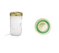 Le Parfait - Pack de 6 Terrines Familia Wiss - 1L - 100mm & familia wiss - Boite de 12 capsules Familia Wiss - 100mm - Vert