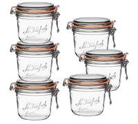 Le Parfait Pot à terrine SUPER | 500 ml/16 oz/Pint (Lot de 6) Bocaux en verre français, joint d'étanchéité en caoutchouc et couvercle en verre | Bocaux en verre pour l'organisation de la cuisine et