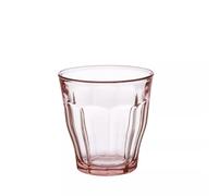 Duralex Lot de 4 verres empilables en verre trempé 25 cl, lot de verres de cuisine résistants pour eau, jus, soda, usage quotidien, couleurs assorties, collection Picardie