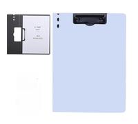 Le presse-papiers, Dossier presse-papiers A4 Double Clip multicolore 100-120 feuilles porte-stylo PP résistant à l'eau(Silver grey)