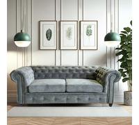 Le quai des affaires canapé 3 places Chesterfield - Gris