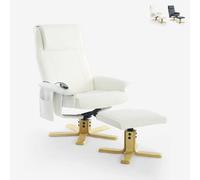 Le roi du relax Fauteuil Myron relax - Blanc