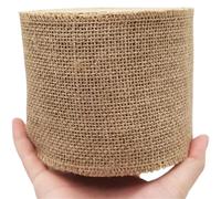 Le ruban de ruban, Ruban artisanal en toile de jute marron, largeur 1M, 25-150mm