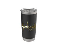 Le rythme cardiaque de Berlin Souvenir de fan I love Berlin Gobelet isotherme en acier inoxydable double paroi