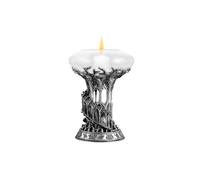 The Noble Collection The Lord of The Rings Lothlorien Candle Holder - 10in (25cm) Resin and Frosted Glass Candle Holder - Officially Licensed Film Set Movie Props Gifts